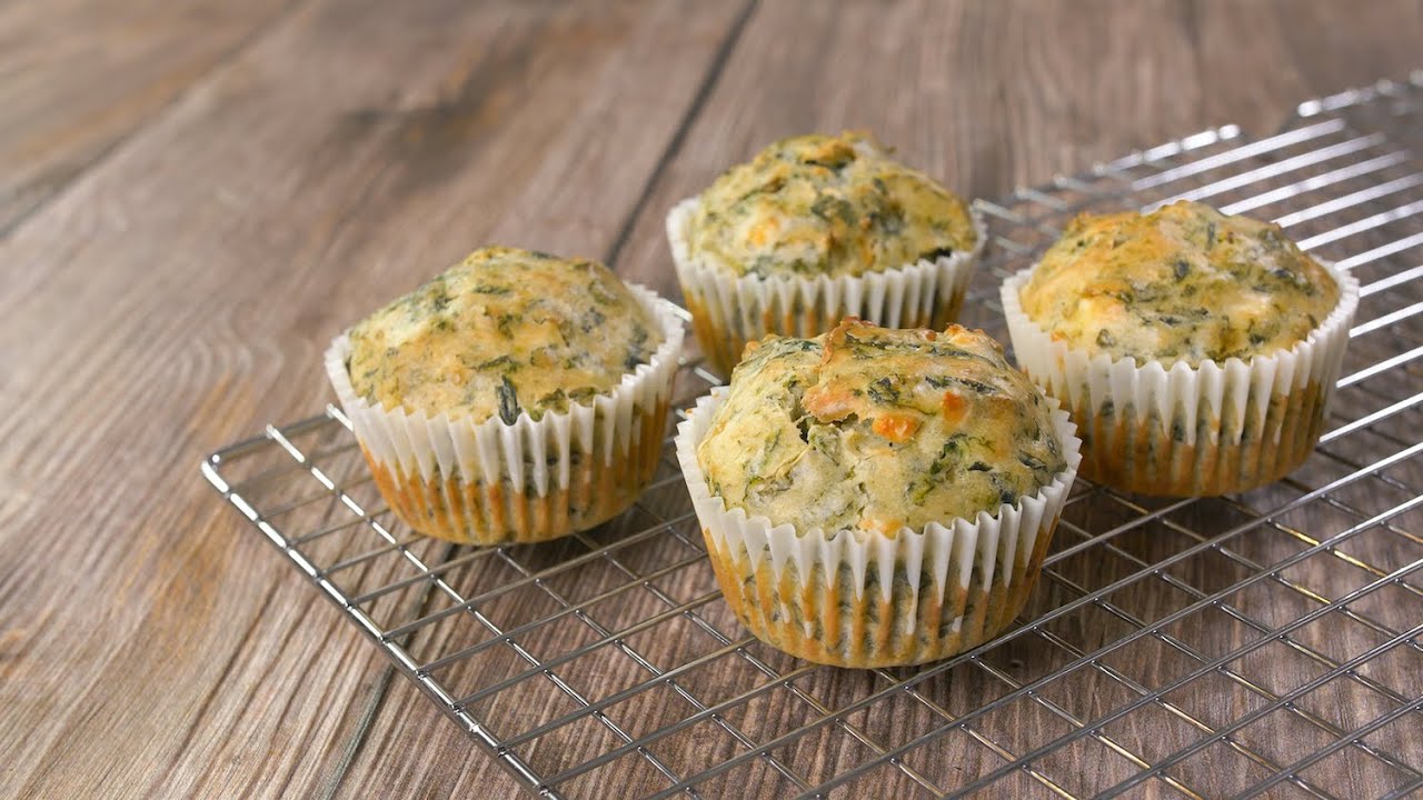 Spinat Feta Muffins - YouTube