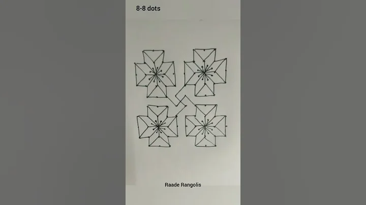 very easy rangoli 8-8 dots #shorts