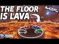 THEY CHALLENGED US AGAIN! FLOOR IS LAVA ROCKET LEAGUE TEAM BATTLE