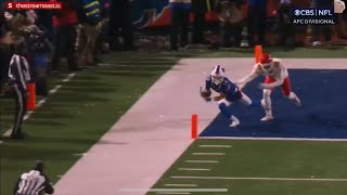 Khalil Shakir completes AMAZING Touchdown pass from Josh Allen! So close to out of bounds! #nfl