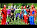 THANOS VS AVENGERS HULK + SPIDERMAN, Iron Man, Batman, Power Rangers - Marvel & DC Justice League!