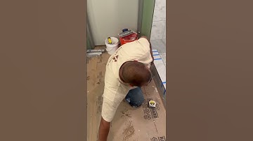 Master Shower Pan Floor Tile Installation #diy #tutorial #construction #tiling #tile #shower #fyp