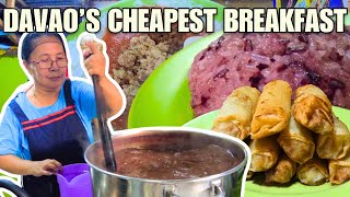 Eating the Best BREAKFAST in DAVAO for CHEAP! Locals' hidden happy place for breakfast!!
