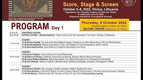 Baltic Musicological Conference 2022 10 06