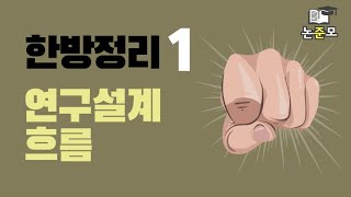 한방정리 연구설계의 흐름