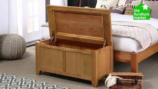 Cheshire Oak Blanket Bedding Storage Box.