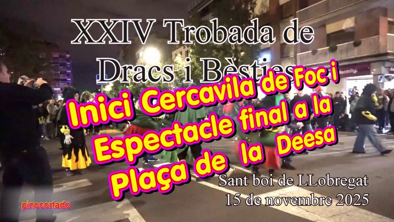XXIV TROBADA DE DRACS i BESTIES - Inici cercavila de foc i Espectacle final a la Plaça de la Deesa.