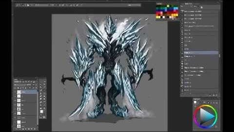 Bi Weekly Battler, Hoarfrost digital painting demo for RPGmaker