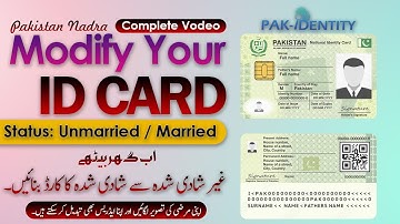 How to Modify Your Pakistan Identity Card at Home - Change Status, Address, Signature | Ourtheworld