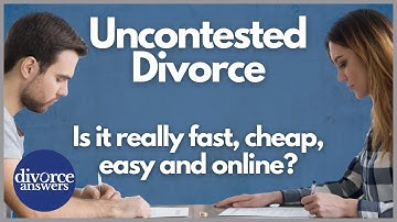 Uncontested Divorce. Is it really cheap, quick, easy and online?