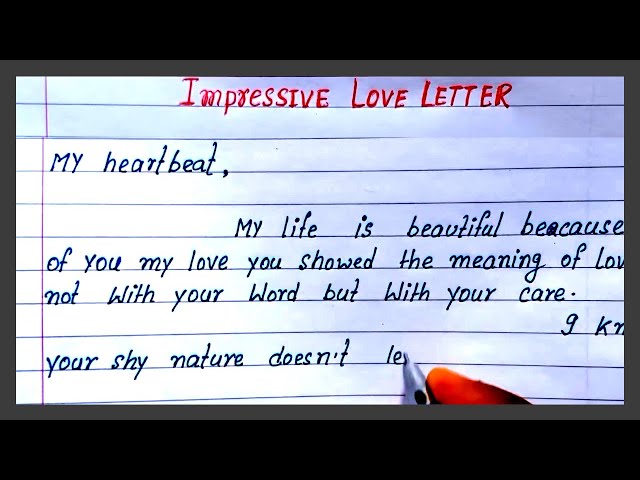 write impressive love letter, how to write impressive love letter for  someone