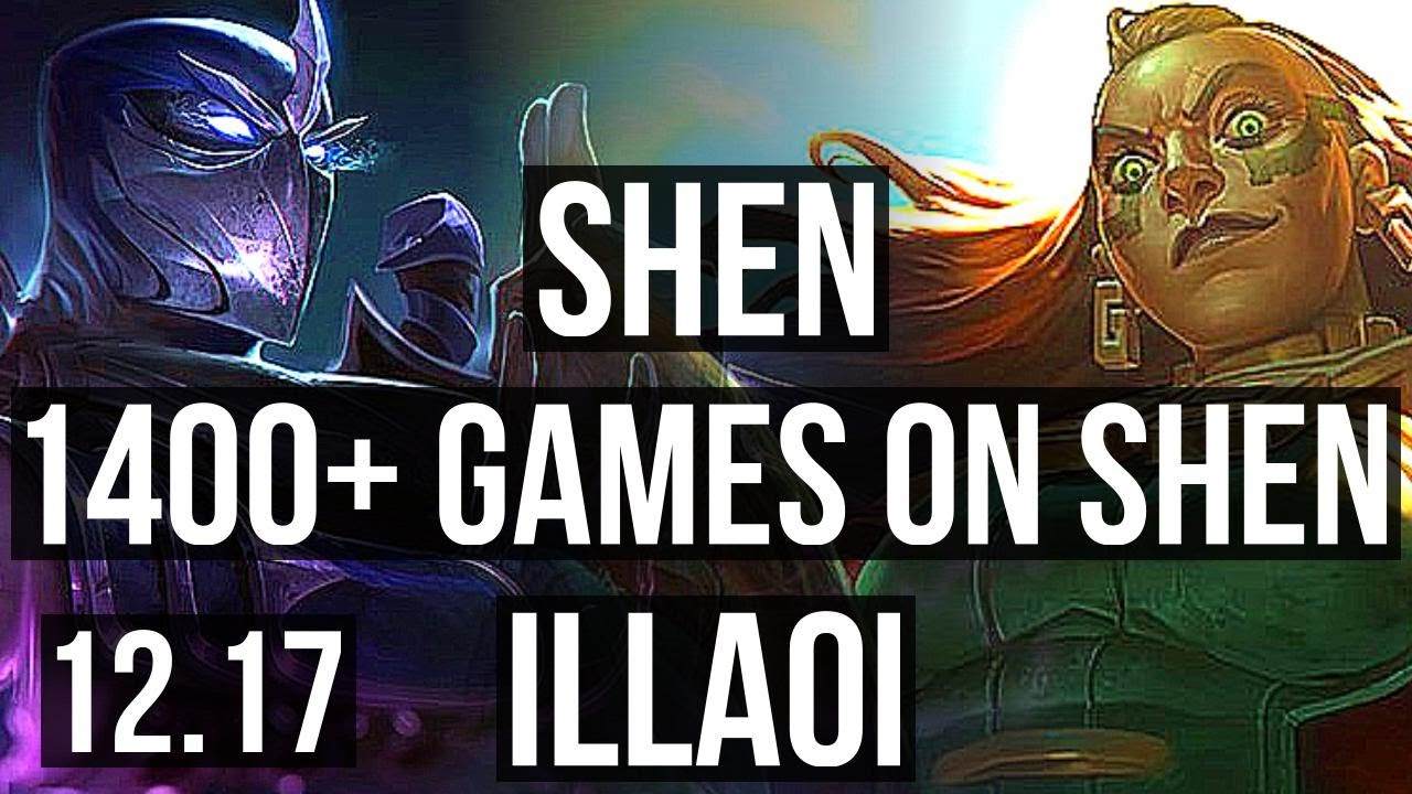 ILLAOI vs SHEN (TOP), 3/0/4, 69% winrate, NA Master