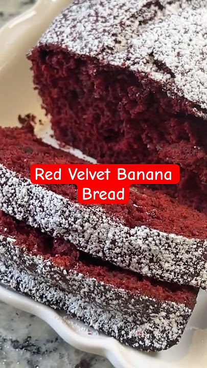 Red Velvet Banana Bread 🍌❤️ | Quick & Easy Recipe #short