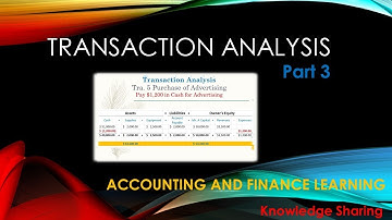 Transaction Analysis Part 3: Accounting Equation - Accounting and Finance Learning