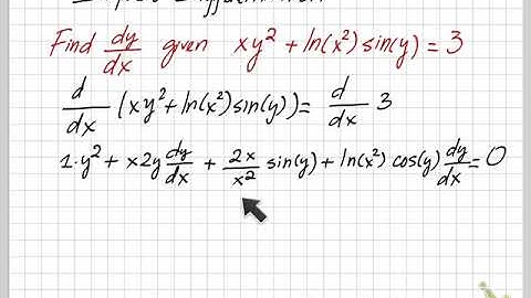 Calculus I: Find dy/dx using Implicit Differentiation
