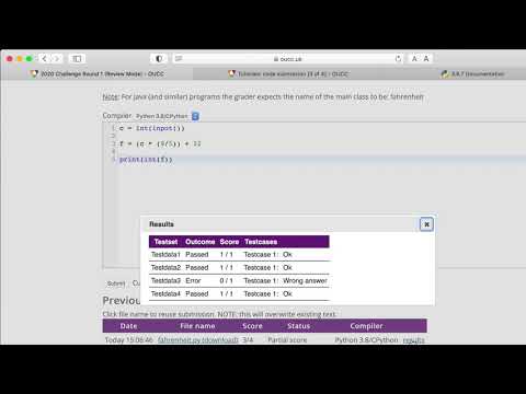 Code submission for