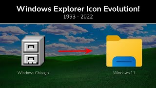 Windows File Explorer Icon Evolution (1993 - 2022)!