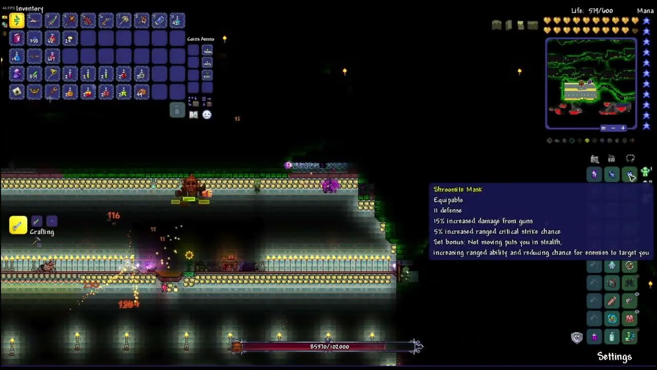 Terraria (1.4.4.7) Golem (as Ranger) Master Mode, For The Worthy