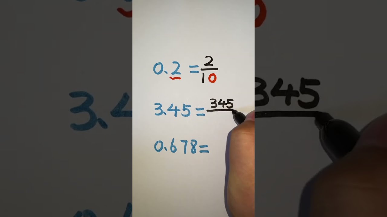How To Convert Decimals Fractions Converting Decimal Fraction Shorts