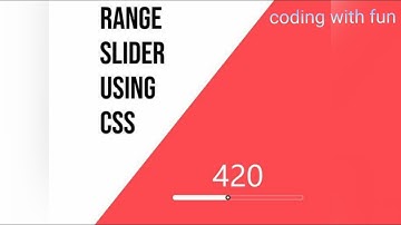 Range Slider Using Css | coding with fun