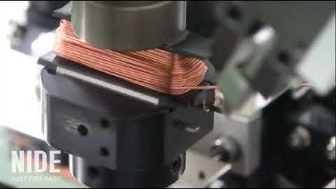 The four station BLDC segment stator winding machine winds enameled wire to the motor stator