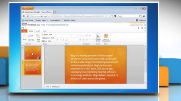 Edit PowerPoint presentations saved on Skydrive in your browser: Windows® 7