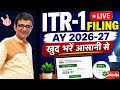 How to File ITR-1 Online for AY 2026-27 | Step-by-Step Guidence in hindi 