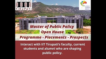 IIT Tirupati Master of Public Policy 🔍 Admissions, Insights & Impact!