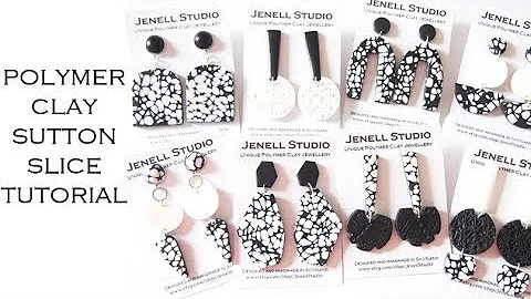 Black and White Sutton Slice Polymer Clay Tutorial...