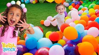 Cores com Balões - ♫ Color Song | Nursery Rhymes & Kids Songs por Bella e Lucca Show