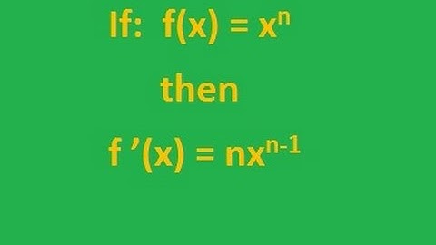 Calculus : Basic Power Rule Examples