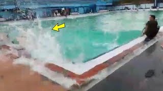 Video Air Kolam Renang Berombak Viral, BMKG Beri Penjelasan