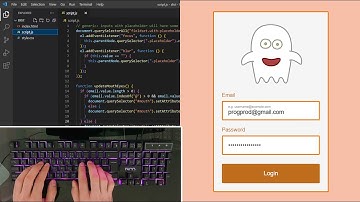 ASMR Programming - Interactive Spooky Login Form using Html CSS and Javascript - No Talking