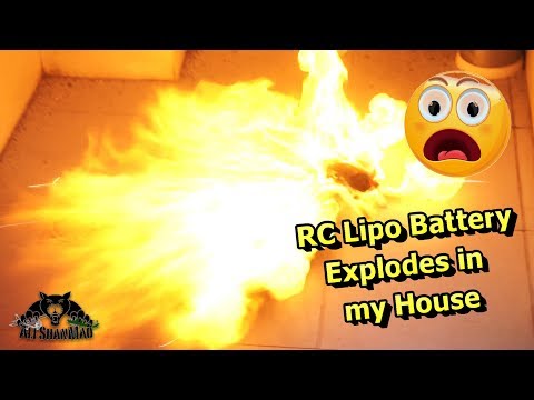 Lipo Explosion Lipo Fire RC Lipo Battery Explodes at home