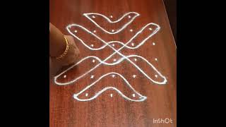 hasiru kruthi| easy5*3 dots Rangoli design| #rangoli #dialyrangoli #muggulu #kolam
