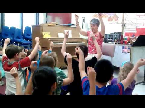 Ms. Allard, soon to retire after 37 years from Chelmsford's Byam Elementary School, rehearsing for h