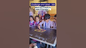Move 3 sticks to make 5 triangles |Challenge your mind | Brain Test | IQ Test | Innovation Ideas #iq