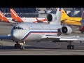 Russian Air Force Tupolev 154M landing & takeoff at Geneva/GVA/LSGG