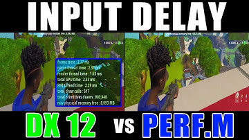 Fortnite | FRAME TIME Comparison DX12 vs Performance Mode | INPUT DELAY | RX 6600 XT | AMD