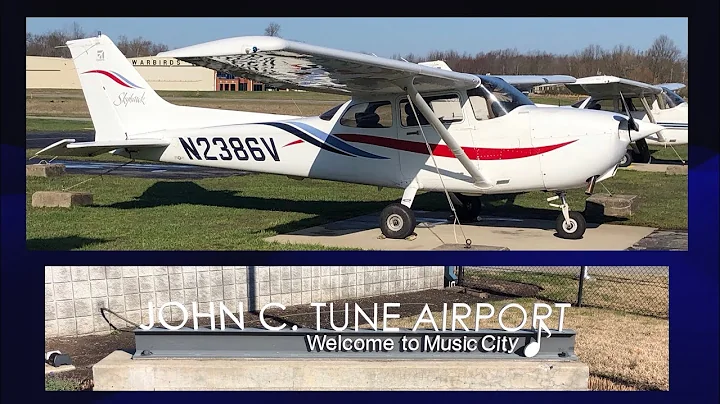 Trip to Nashville in a Cessna 172 Skyhawk with ATC audio