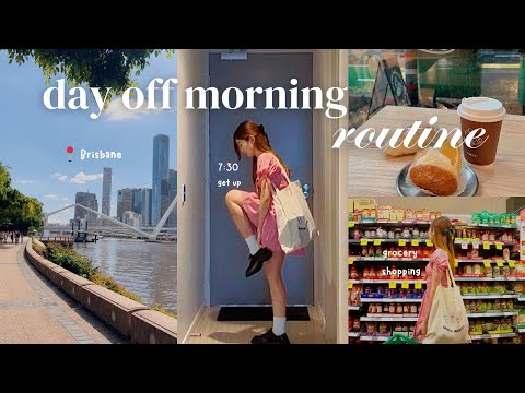 Life in Australia🥞☁️| slow day off morning routine, exploring🚶‍♀️, having fun alone, cafe, grocery