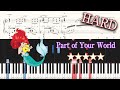 Part of Your World (The Little Mermaid) - Jodi Benson - Hard Piano Tutorial + Sheets