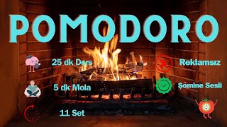 Pomodoro Tekniği Şömi̇ne Sesli̇ 11 X 25 Dakika 25 Dk Çalış & 5 Dk Dinlen Sayacı 11 Set
