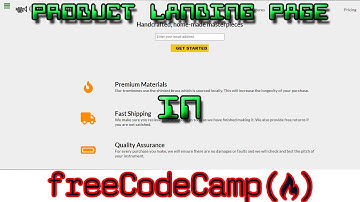 FREE CODE CAMP PRODUCT LANDING PAGE WALKTHROUGH AND TUTORIAL