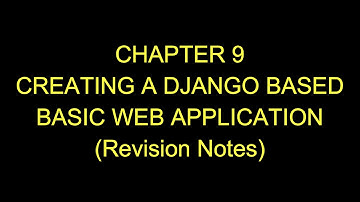 Class 12 | Informatics Practices | Chapter 9 Django Based Basic Web App | Revision Notes | #shorts