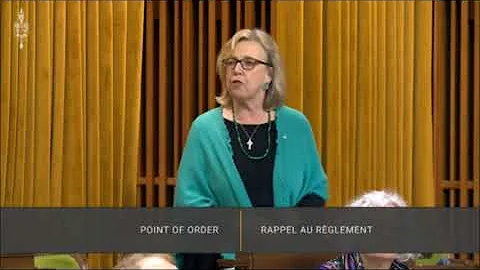 Point of Order: Elizabeth May bringing order to the House during votes