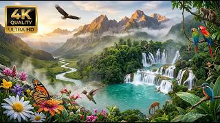 Wild Wonders of Earth 4K Ultra HD 🌿 Mountains, Waterfalls, Jungle Wildlife & Beautiful Birds