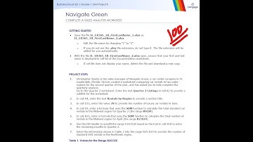 Illustrated Excel 365 | Module 1: SAM Project B