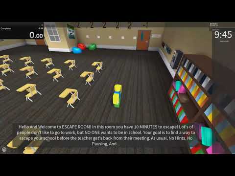 Roblox Escape Room School Escape Escape In 9 Seconds - 