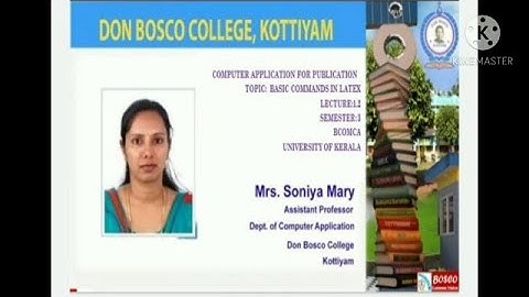 LECTURE 1.2: COMPUTER APPLICATION FOR PUBLICATION-MODULE 1 : LATEX-B COM CA SEMESTER 3